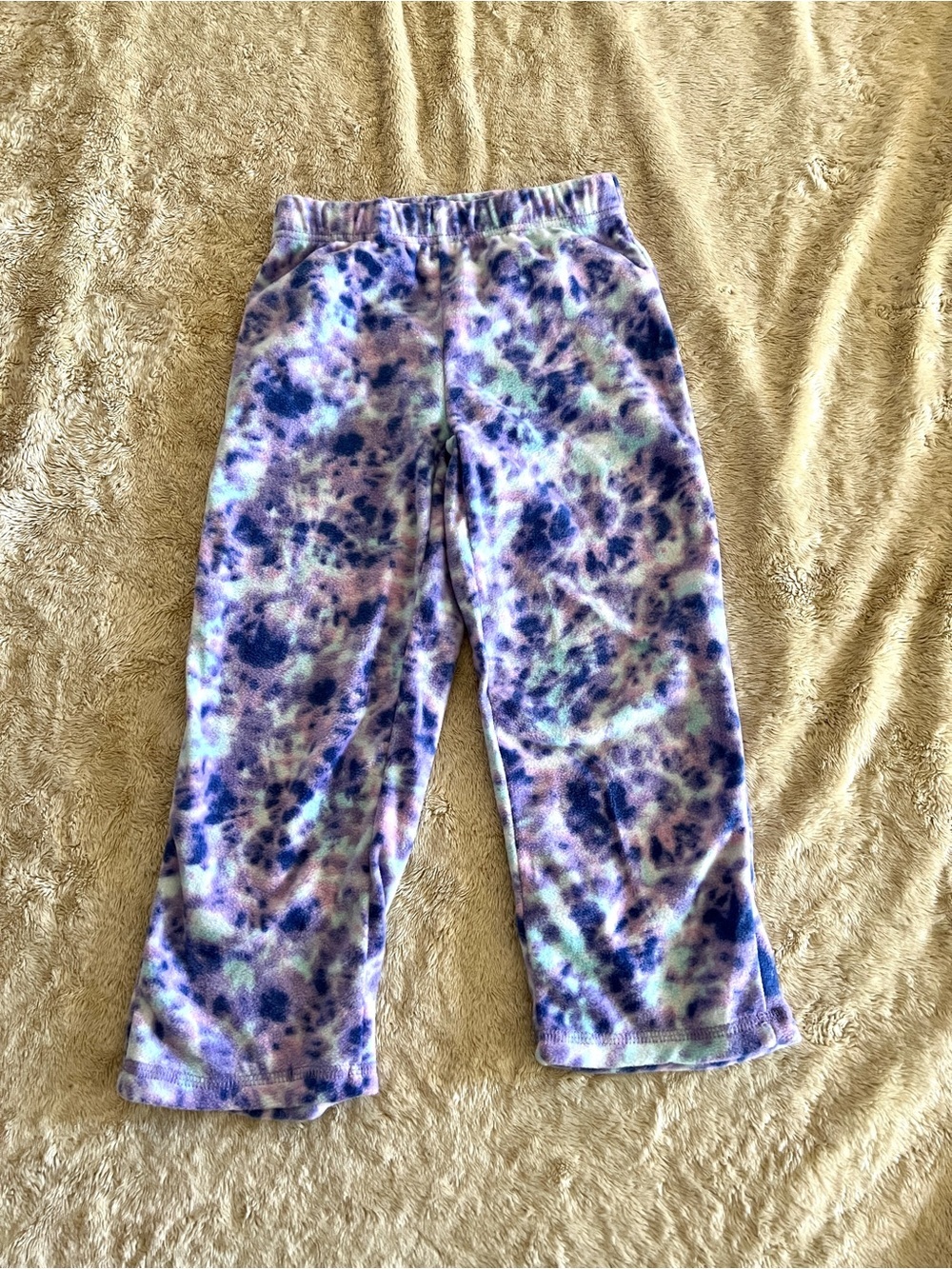 LAND'S END Girl's Purple Speckled Fleece Pajama Pants Size 5/6